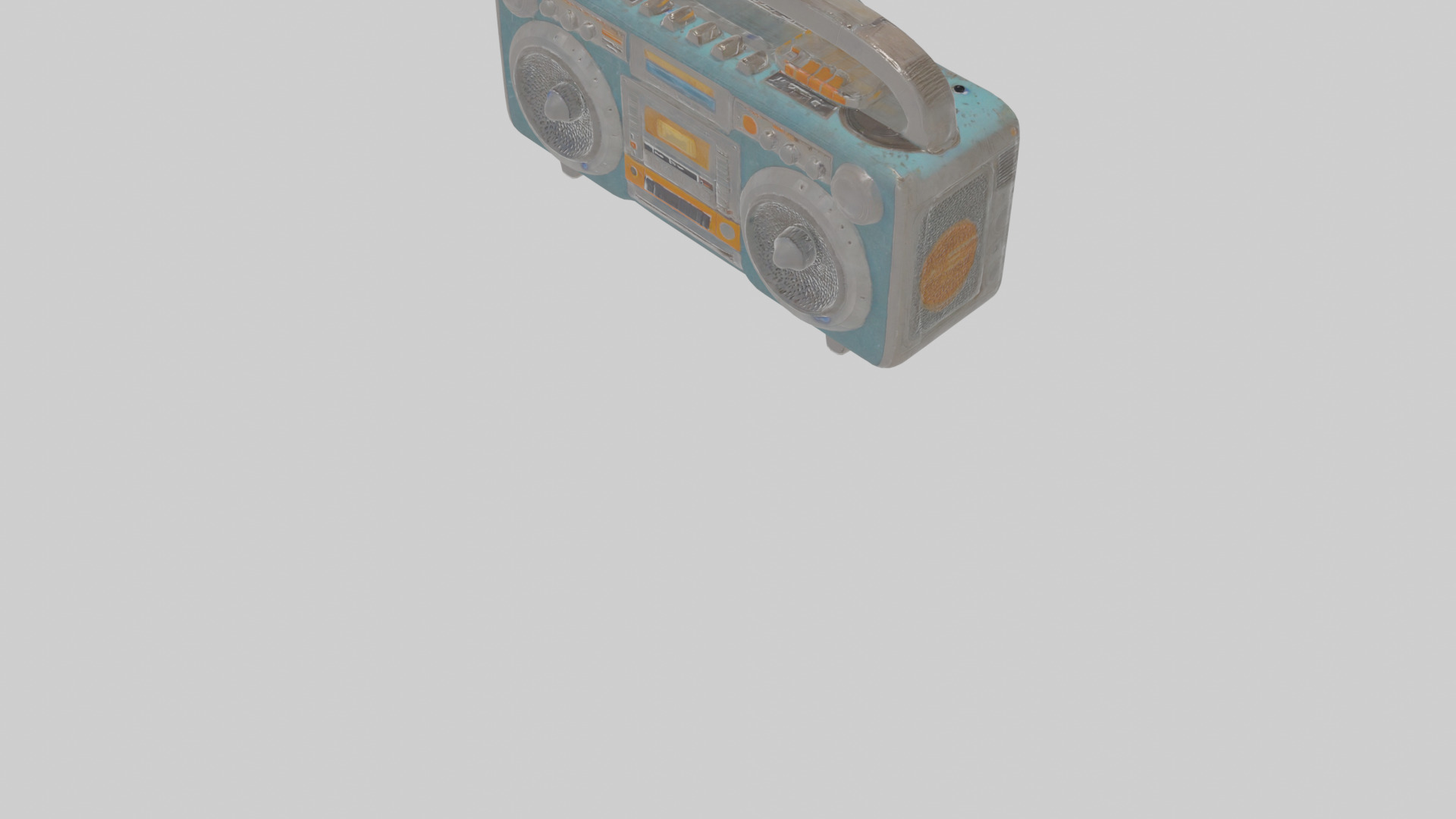 Cartoon Boombox Low-poly 3D model_8