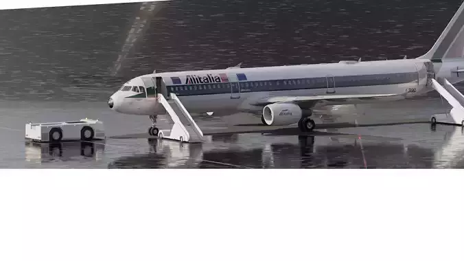 ALITALIA AIRBUS A321 with interior