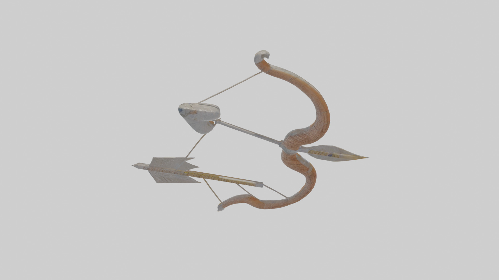Cartoon Bow and Arrow Low-poly 3D model_23