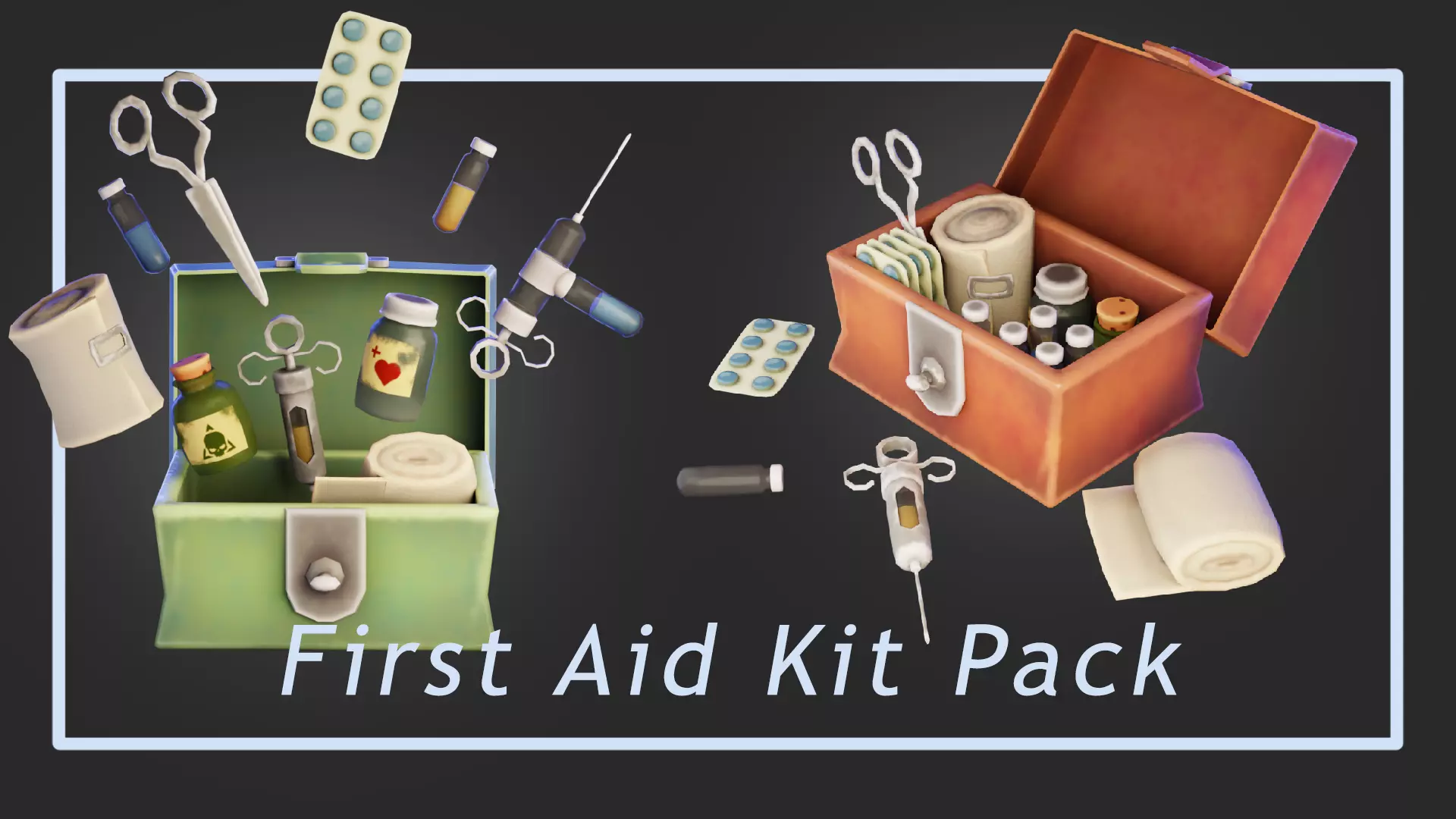 First Aid Kit Low-Poly 3D Pack Low-poly 3D model_0