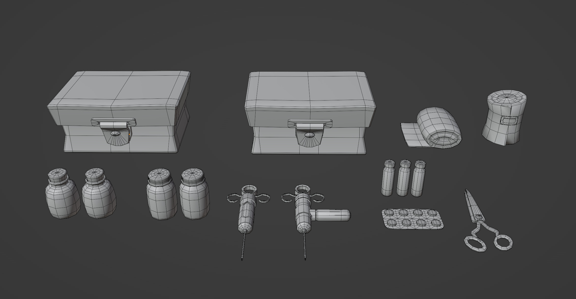 First Aid Kit Low-Poly 3D Pack Low-poly 3D model_1
