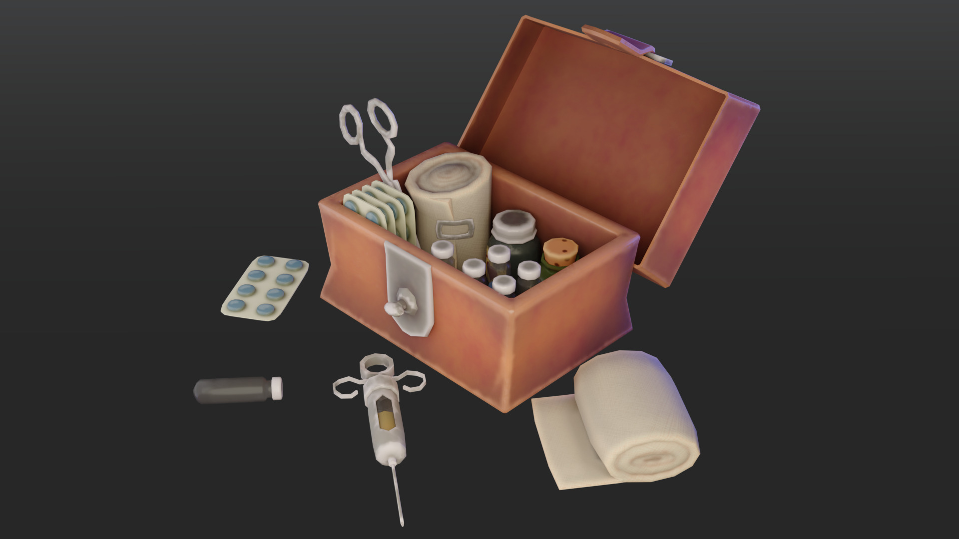 First Aid Kit Low-Poly 3D Pack Low-poly 3D model_5