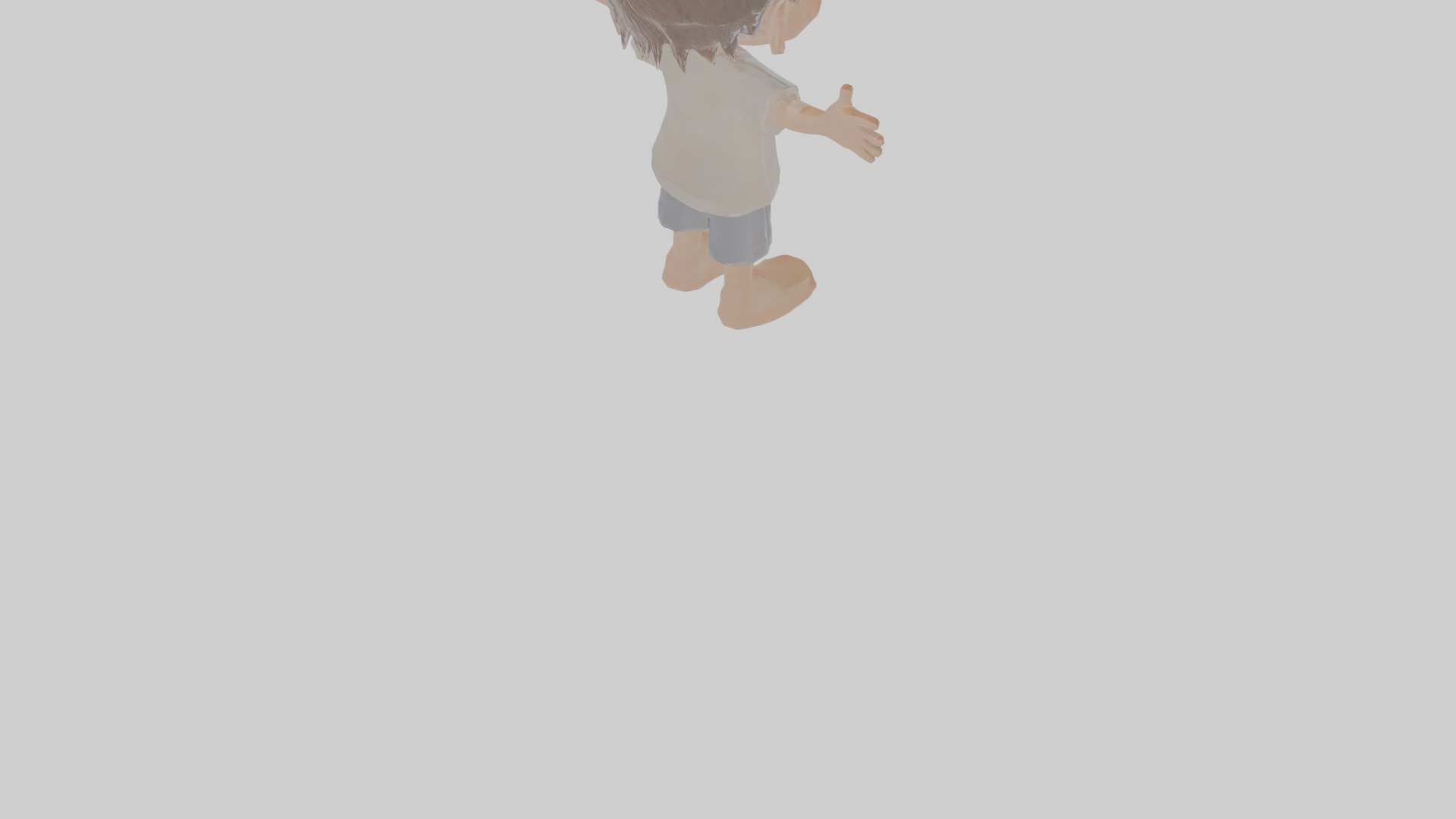 Cartoon Boy Low-poly 3D model_7