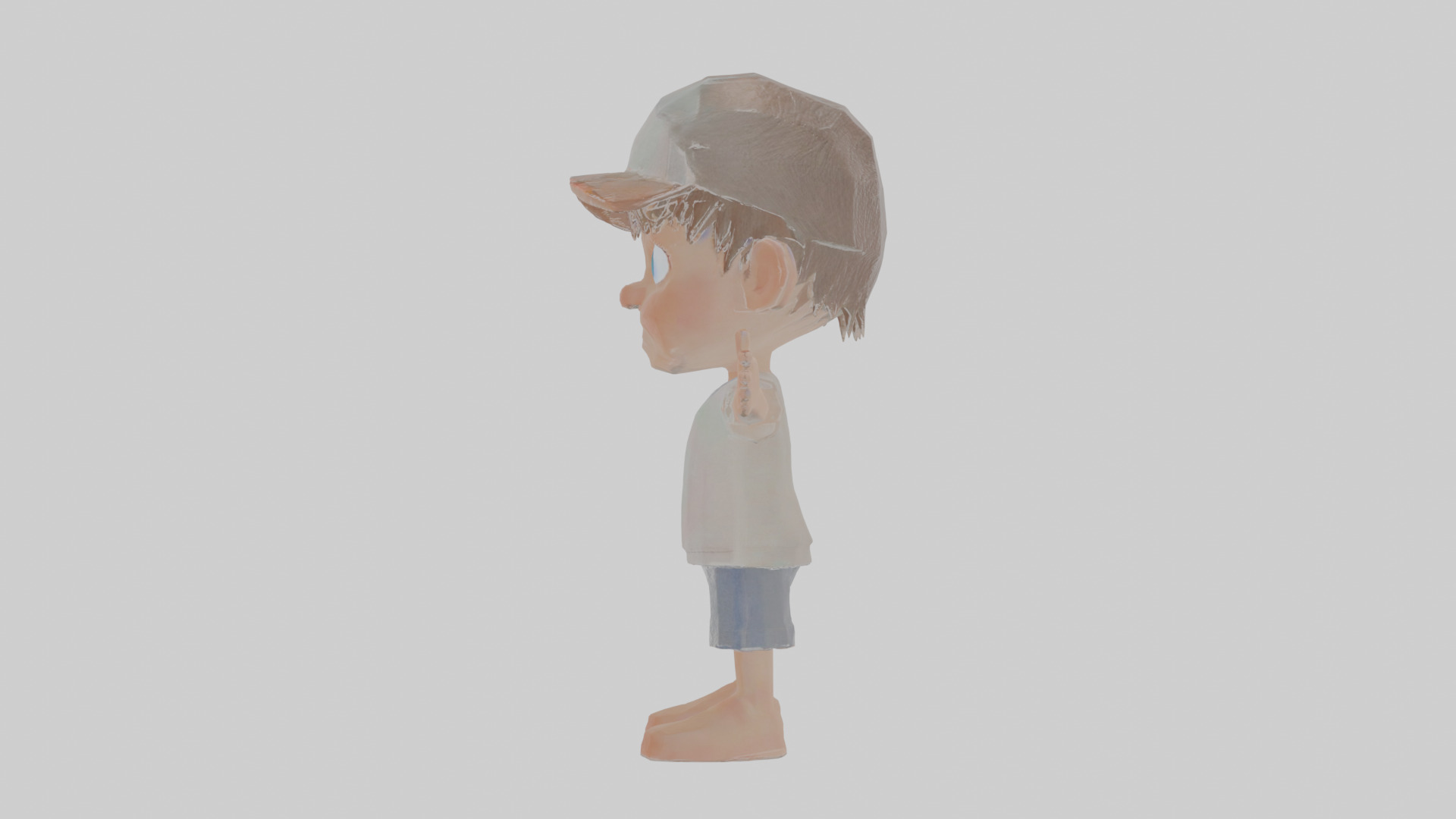 Cartoon Boy Low-poly 3D model_18