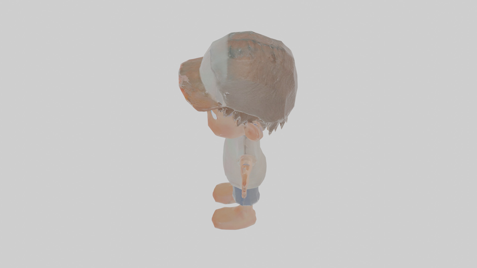 Cartoon Boy Low-poly 3D model_26