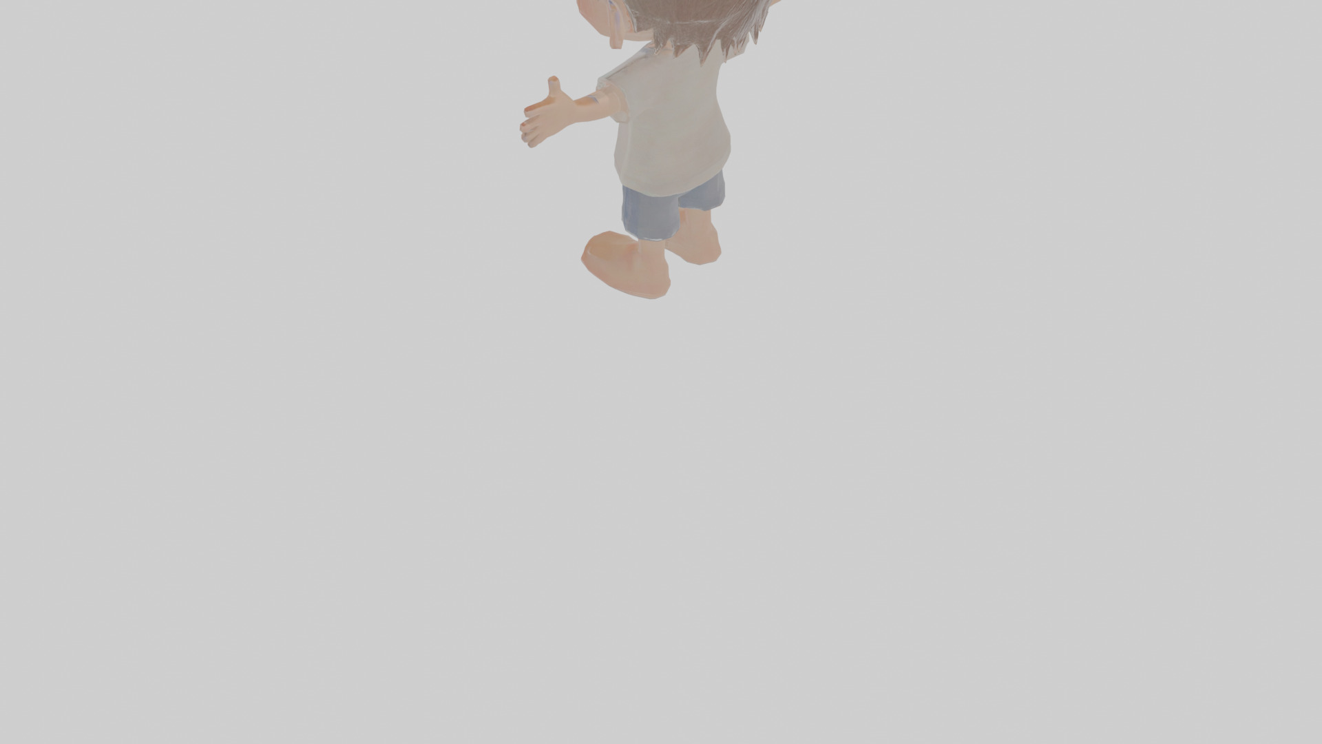 Cartoon Boy Low-poly 3D model_5