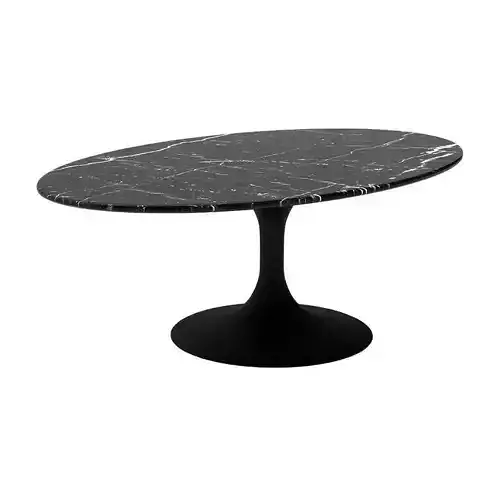 Black marble coffee table 38 cm