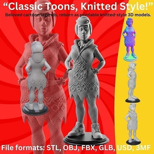 Modern Wilma  Knitted Texture Streetwear Planter Model 3D model