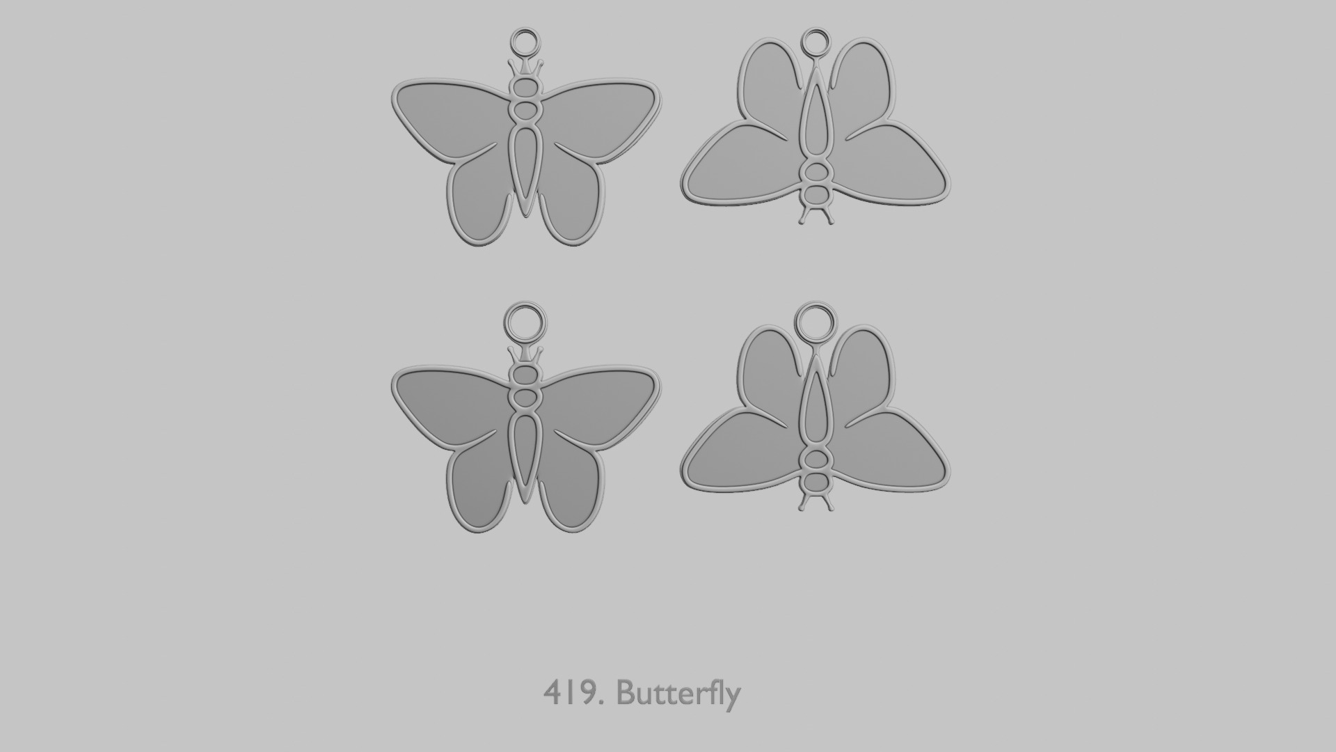 Creatures Birds and Flying Creatures Pendant Pack 3D print model_19