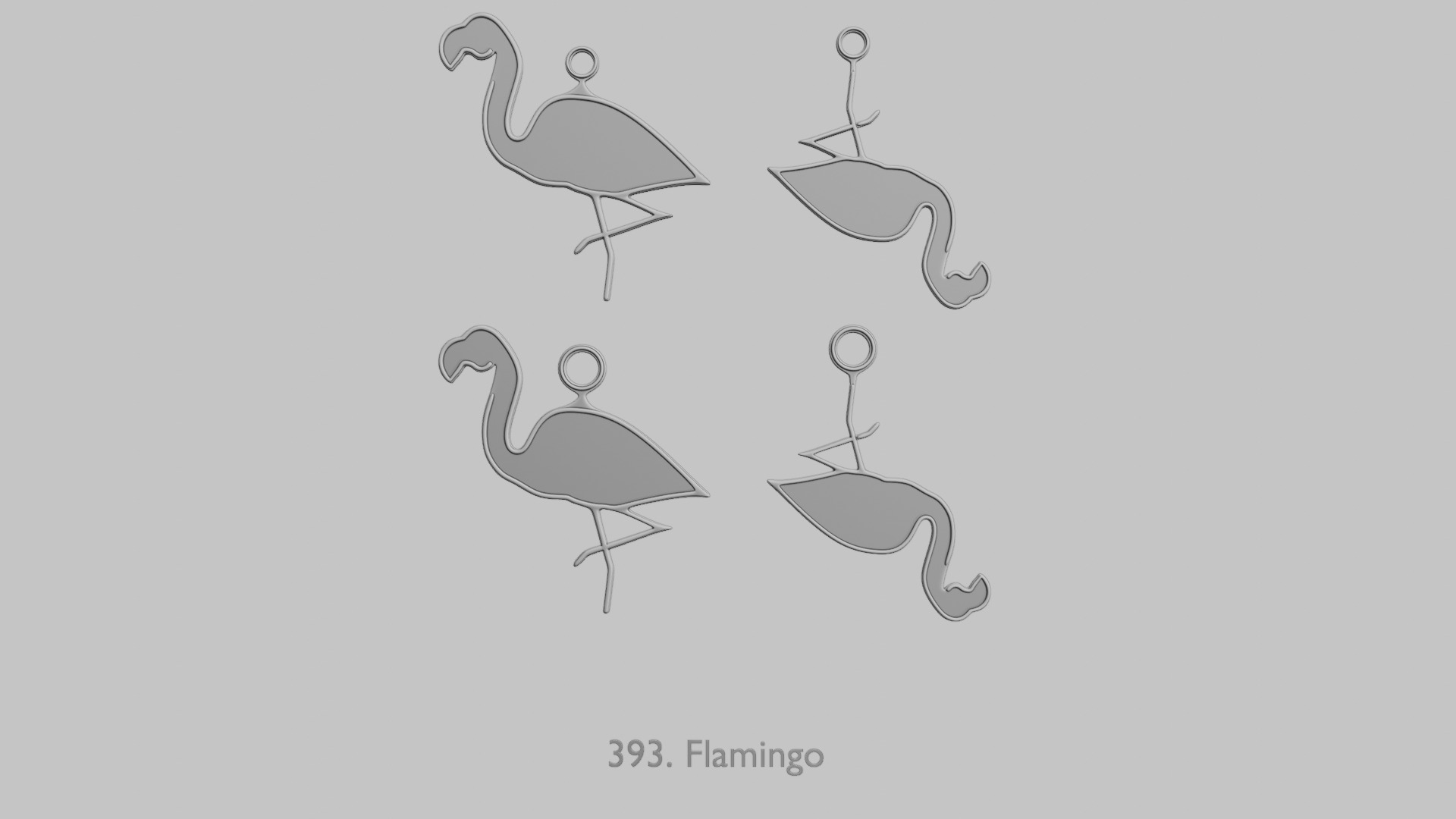 Creatures Birds and Flying Creatures Pendant Pack 3D print model_14