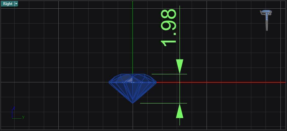 Prong set marquise and round shape diamonds stud earrings 3D print model_17