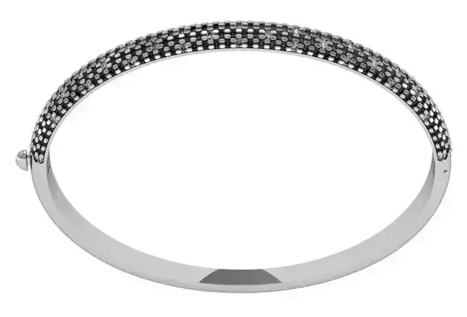 Micro pave diamonds bangle