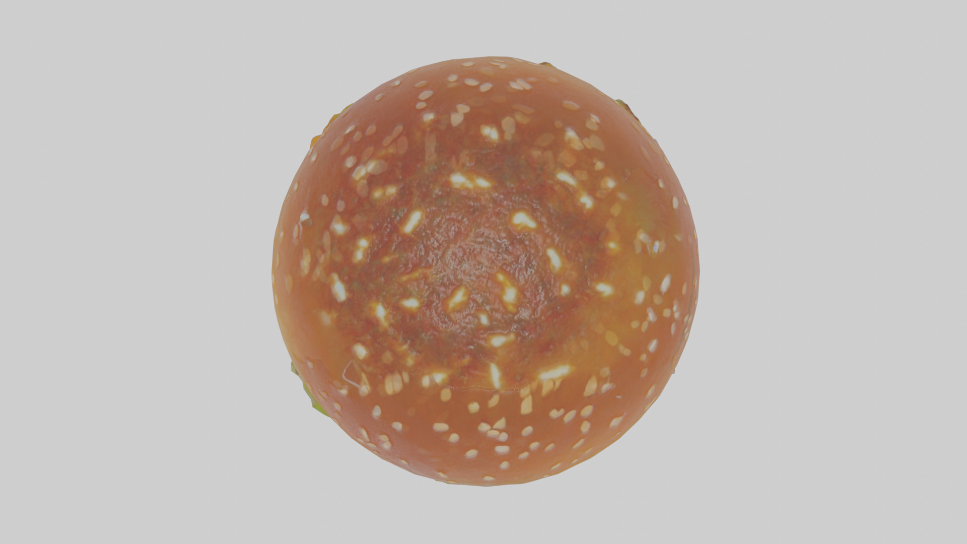 Cartoon Burger Low-poly 3D model_21