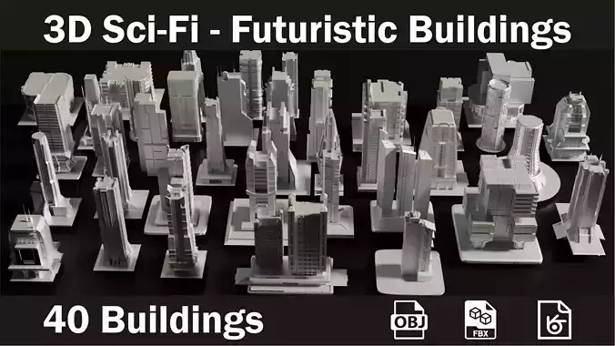 3D sci fi skyscraper futuristic buildings 3D model 3D sci fi skyscraper futuristic buildings 3D model