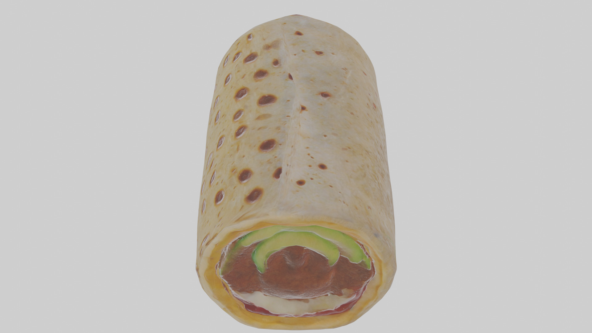 Cartoon Burrito Low-poly 3D model_25