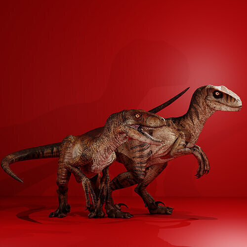 Velociraptor lowpoly rigged Low-poly 3D model