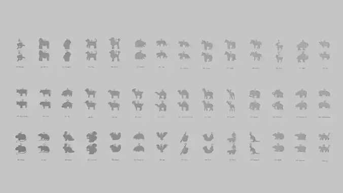 Creatures Mammals of the Land Pendant Pack