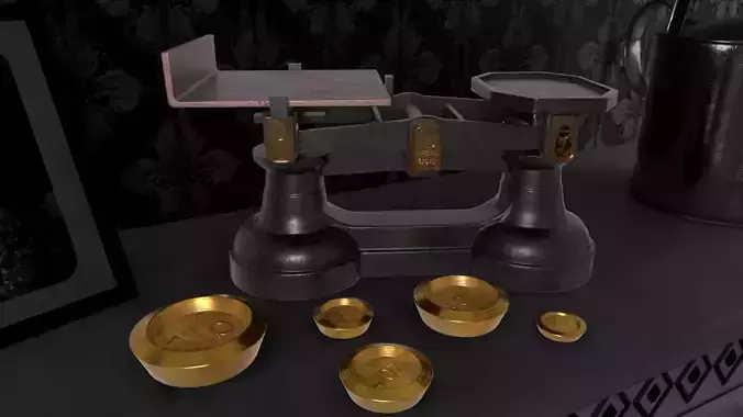 A Set Of Victorian Kitchen Scales and Weights