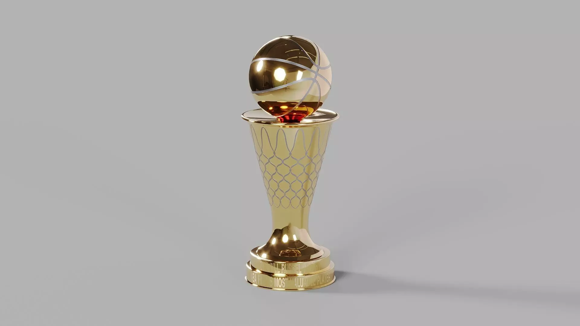 The NBA Bill Russel MVP Trophy 3D model