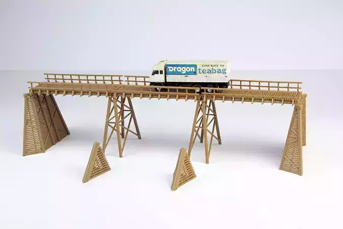H0 scale Temporary road bridge - FDM 3D print model