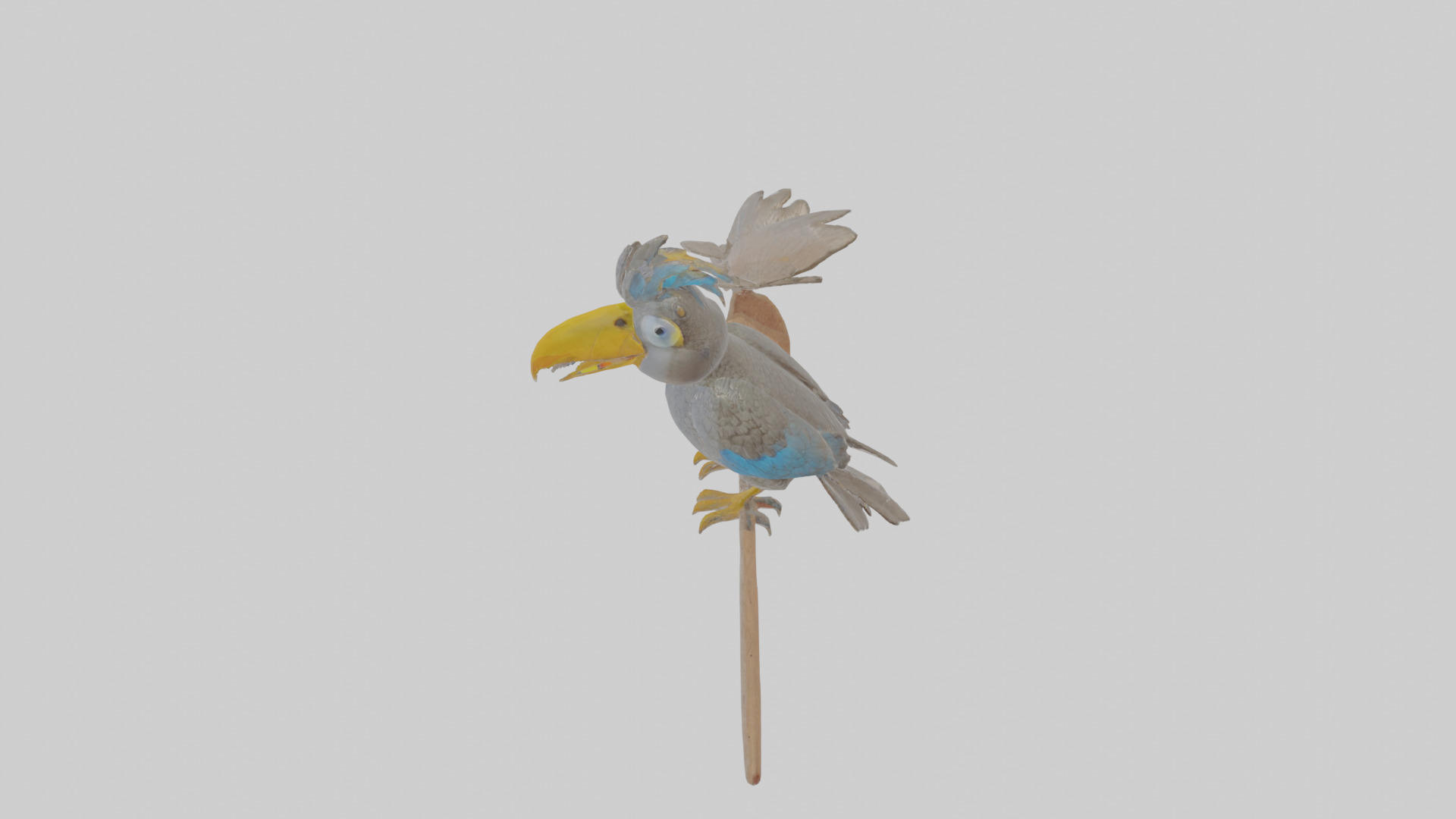 Cartoon Cacique Low-poly 3D model_27