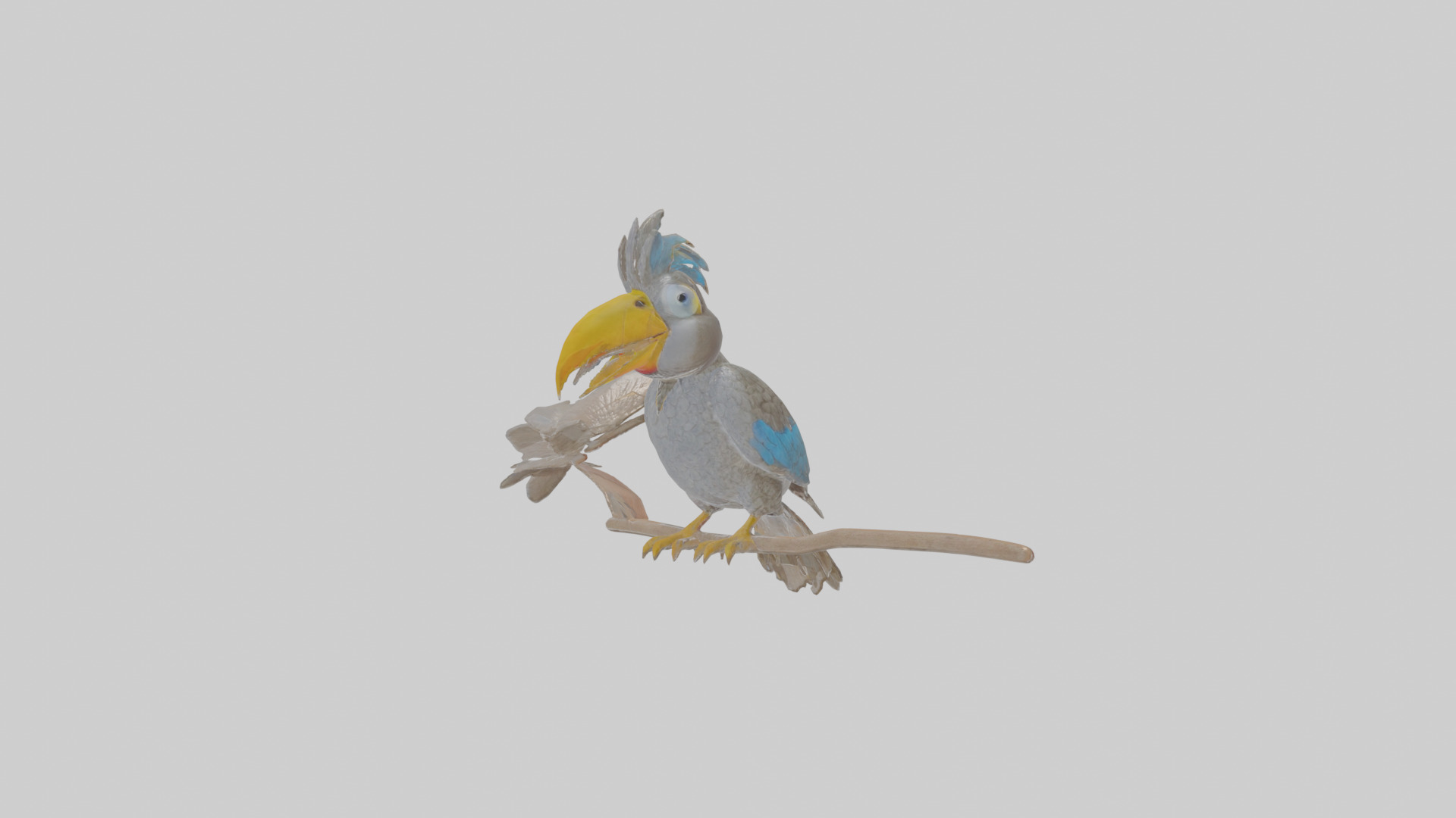 Cartoon Cacique Low-poly 3D model_17
