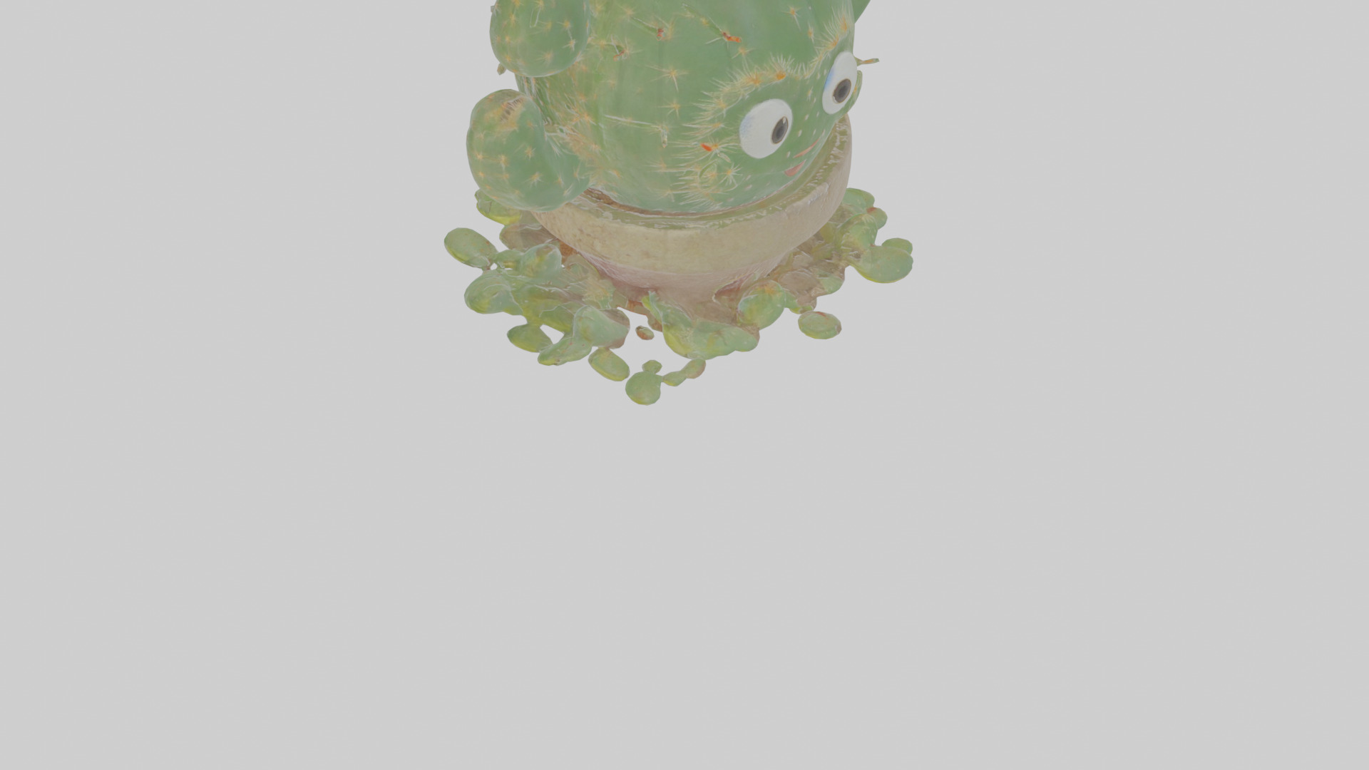 Cartoon Cactus Low-poly 3D model_11