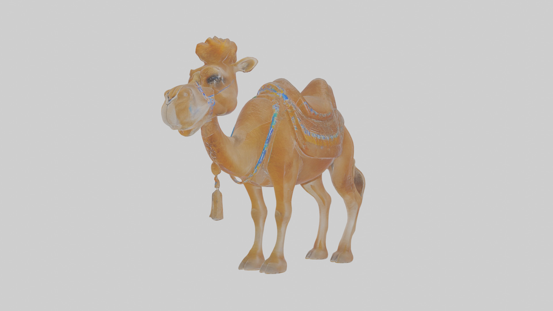 Cartoon Camel Low-poly 3D model_14