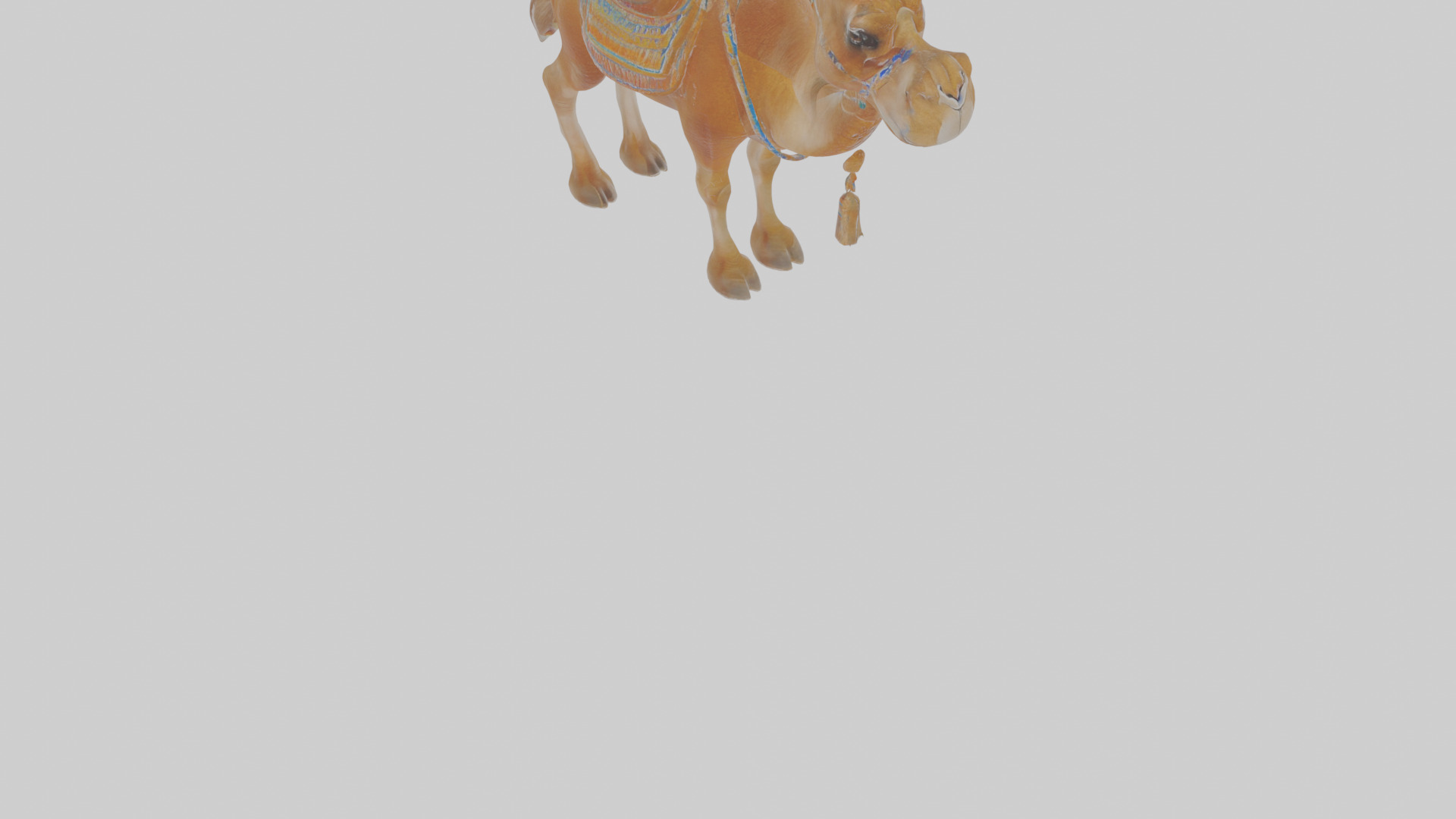 Cartoon Camel Low-poly 3D model_9