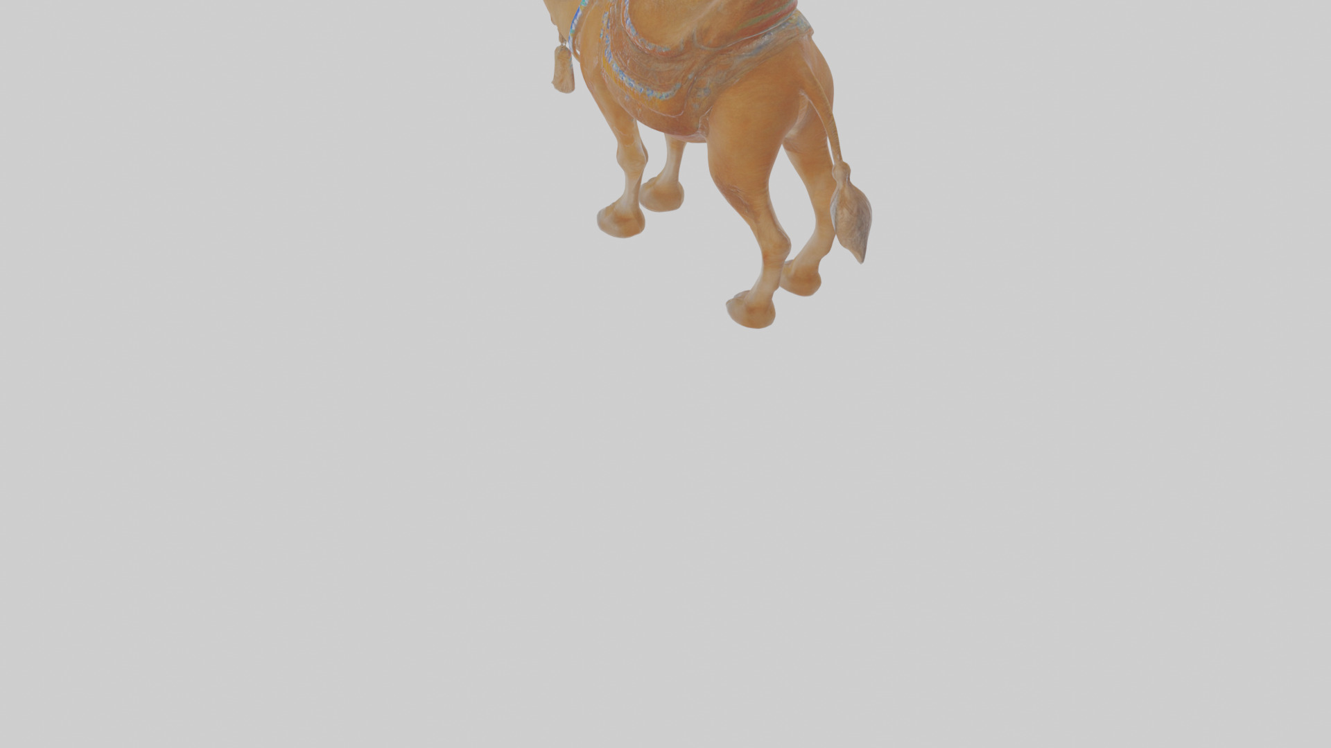 Cartoon Camel Low-poly 3D model_3