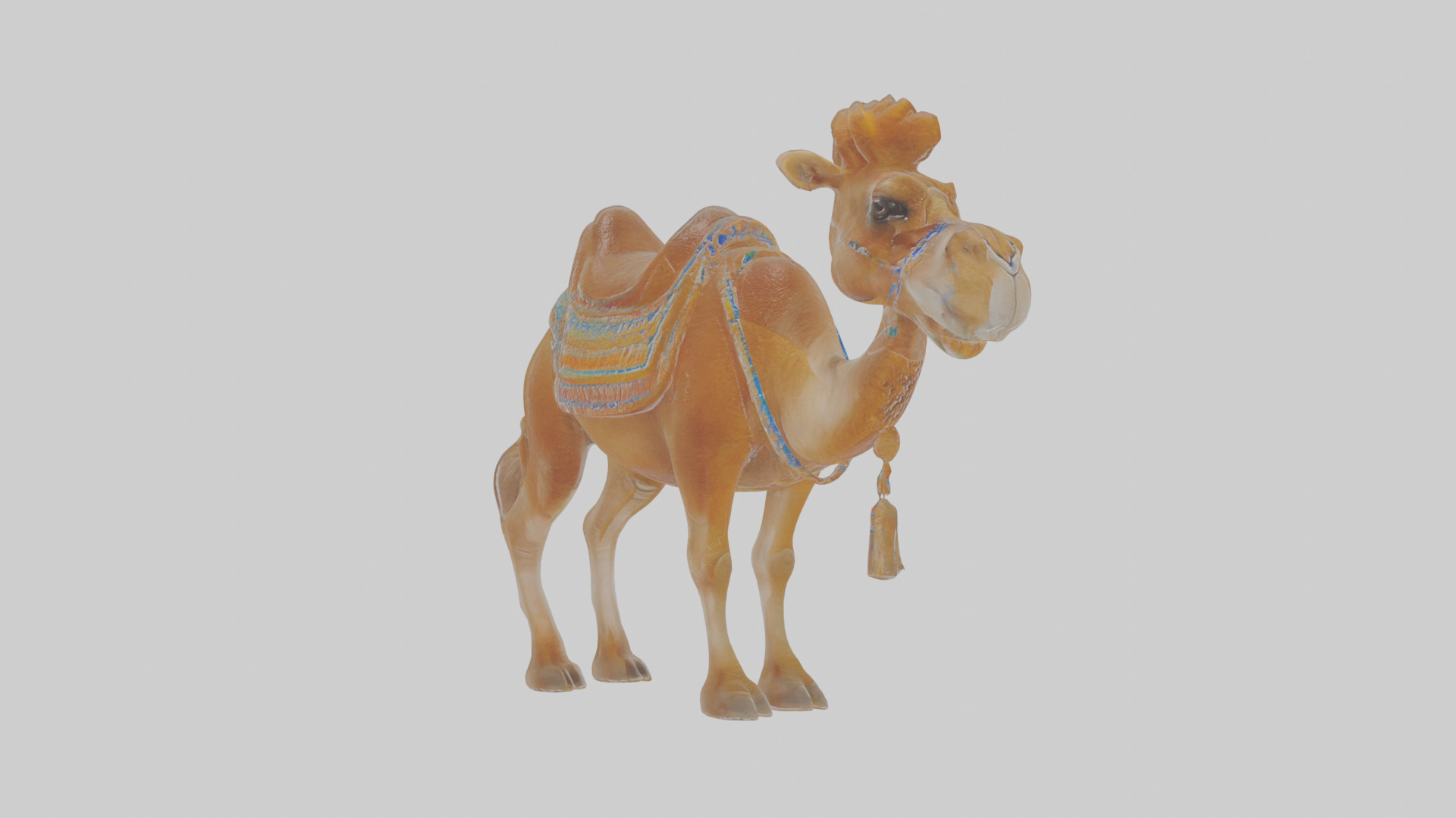 Cartoon Camel Low-poly 3D model_16