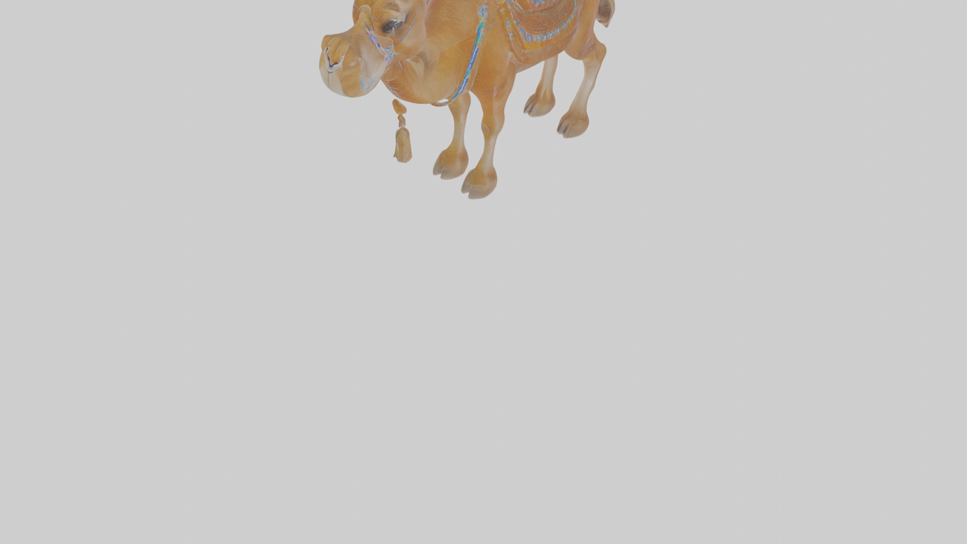 Cartoon Camel Low-poly 3D model_6