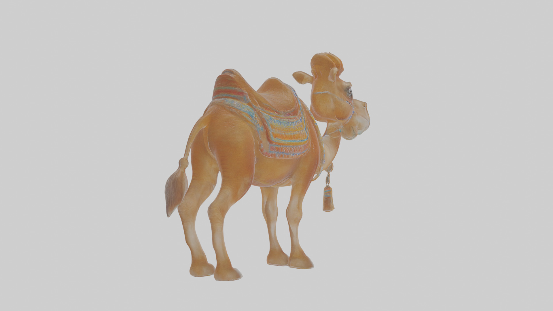 Cartoon Camel Low-poly 3D model_2