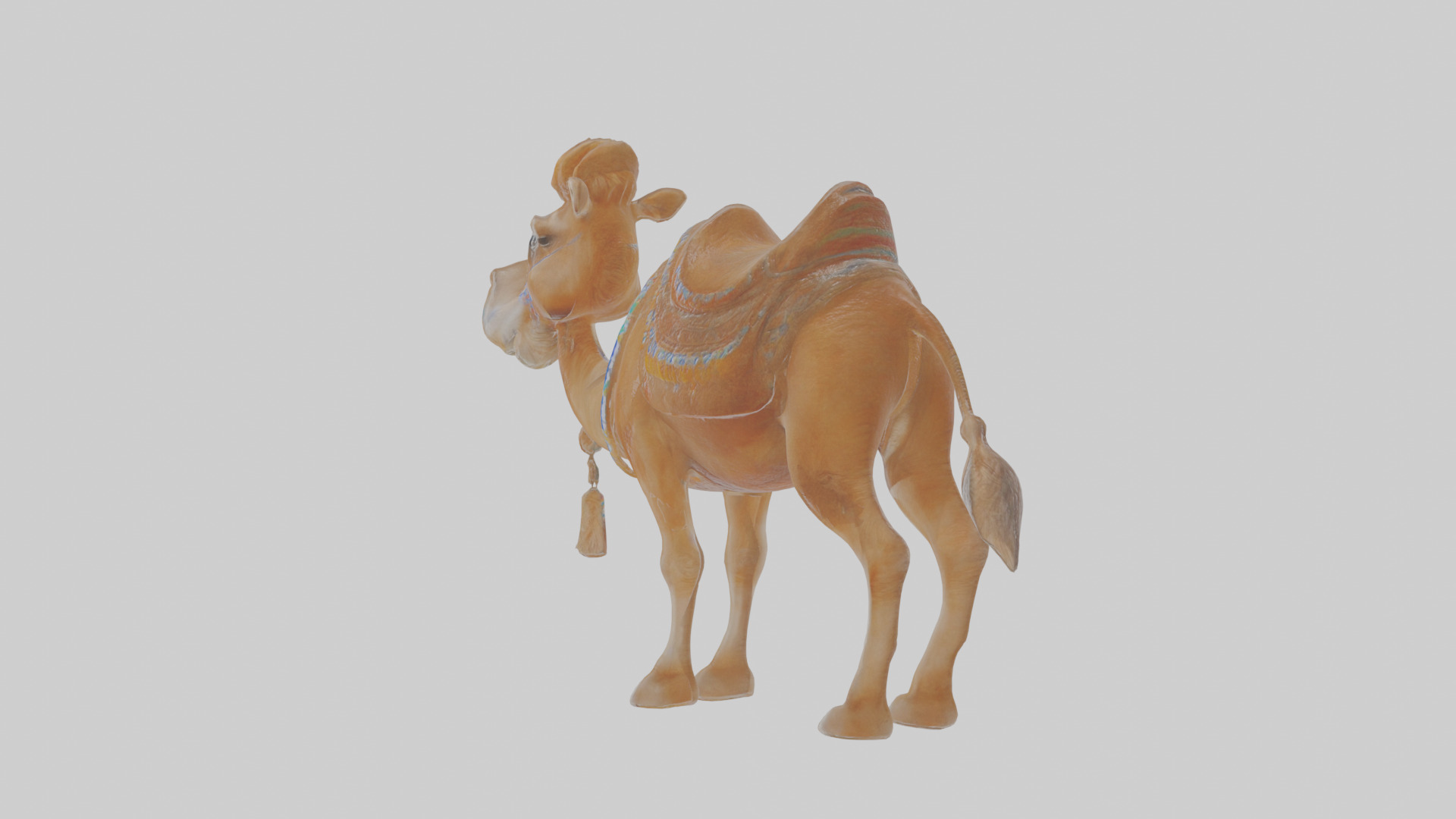 Cartoon Camel Low-poly 3D model_1