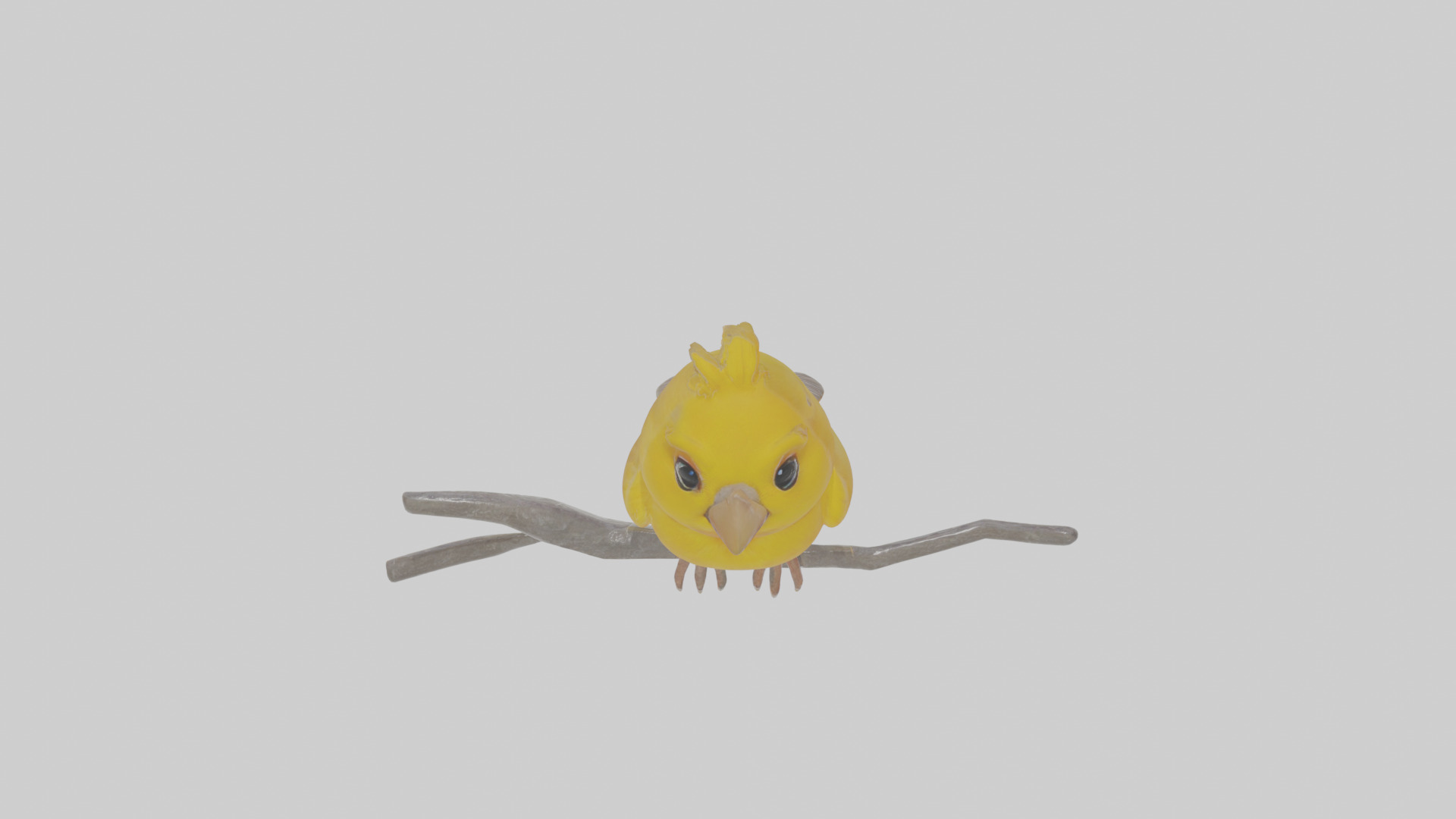 Cartoon Canary Low-poly 3D model_25