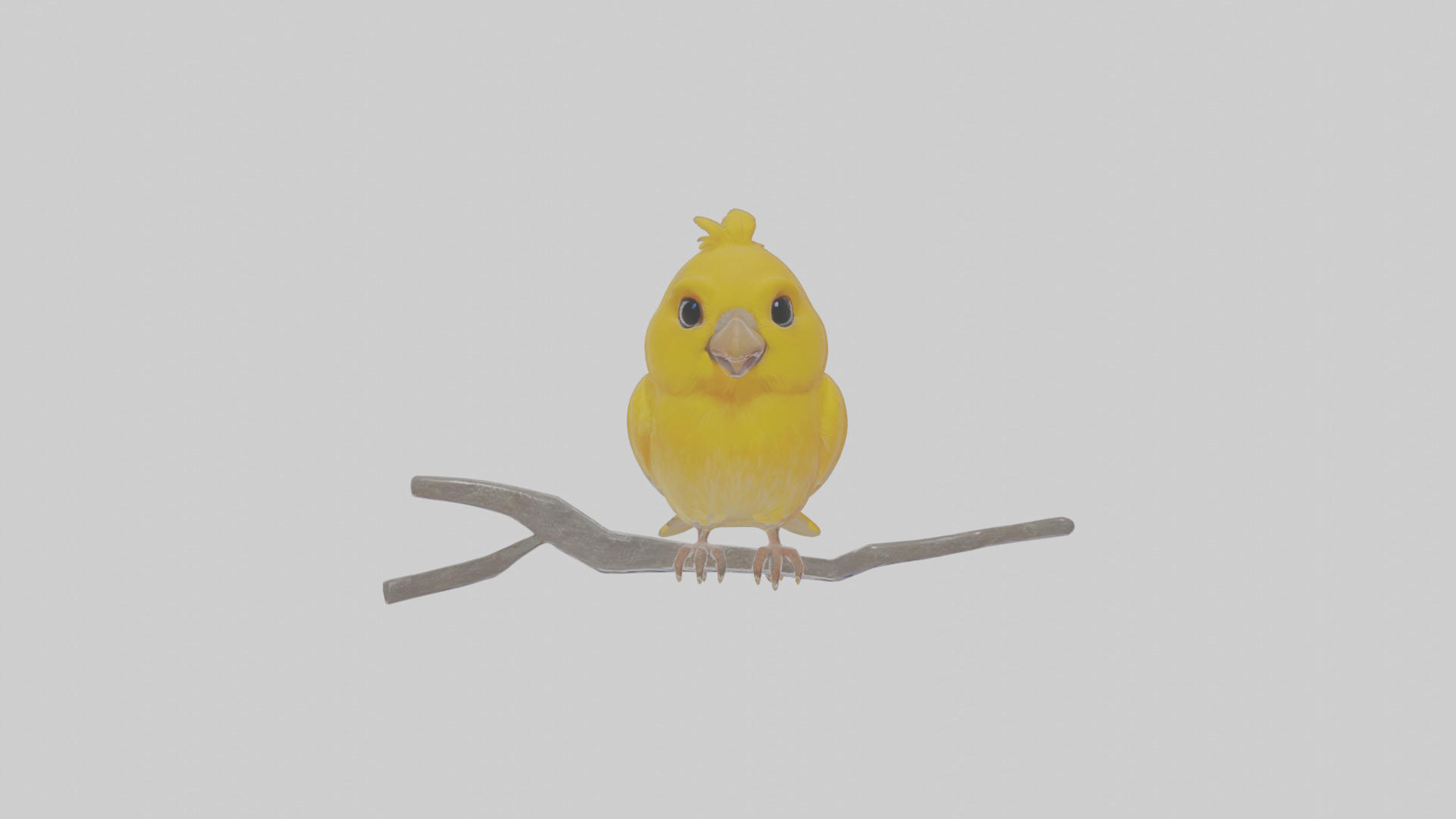 Cartoon Canary Low-poly 3D model_15