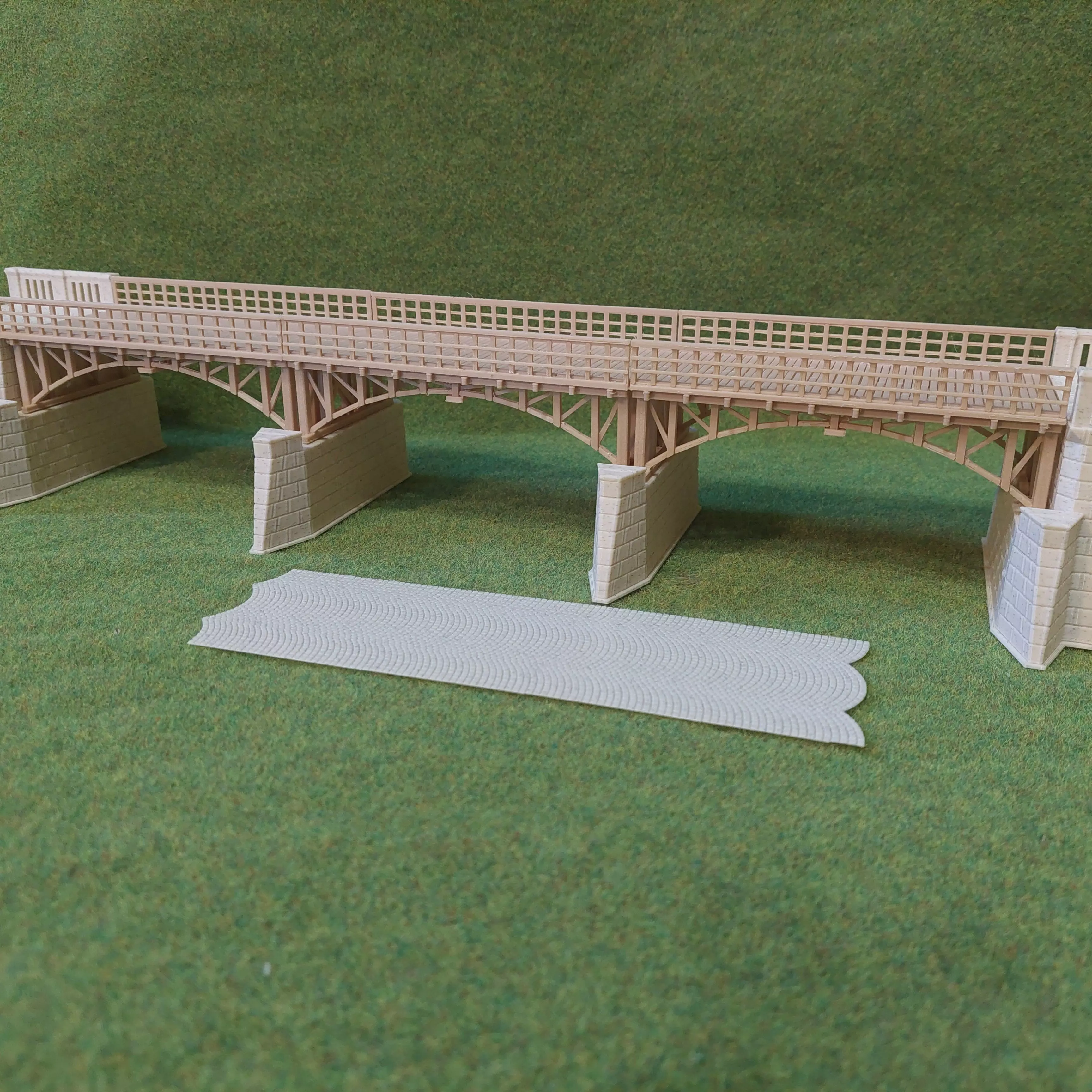 H0 scale Wooden Arch Road Bridge - FDM 3D print model