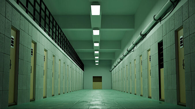 Prison Corridor 3D model
