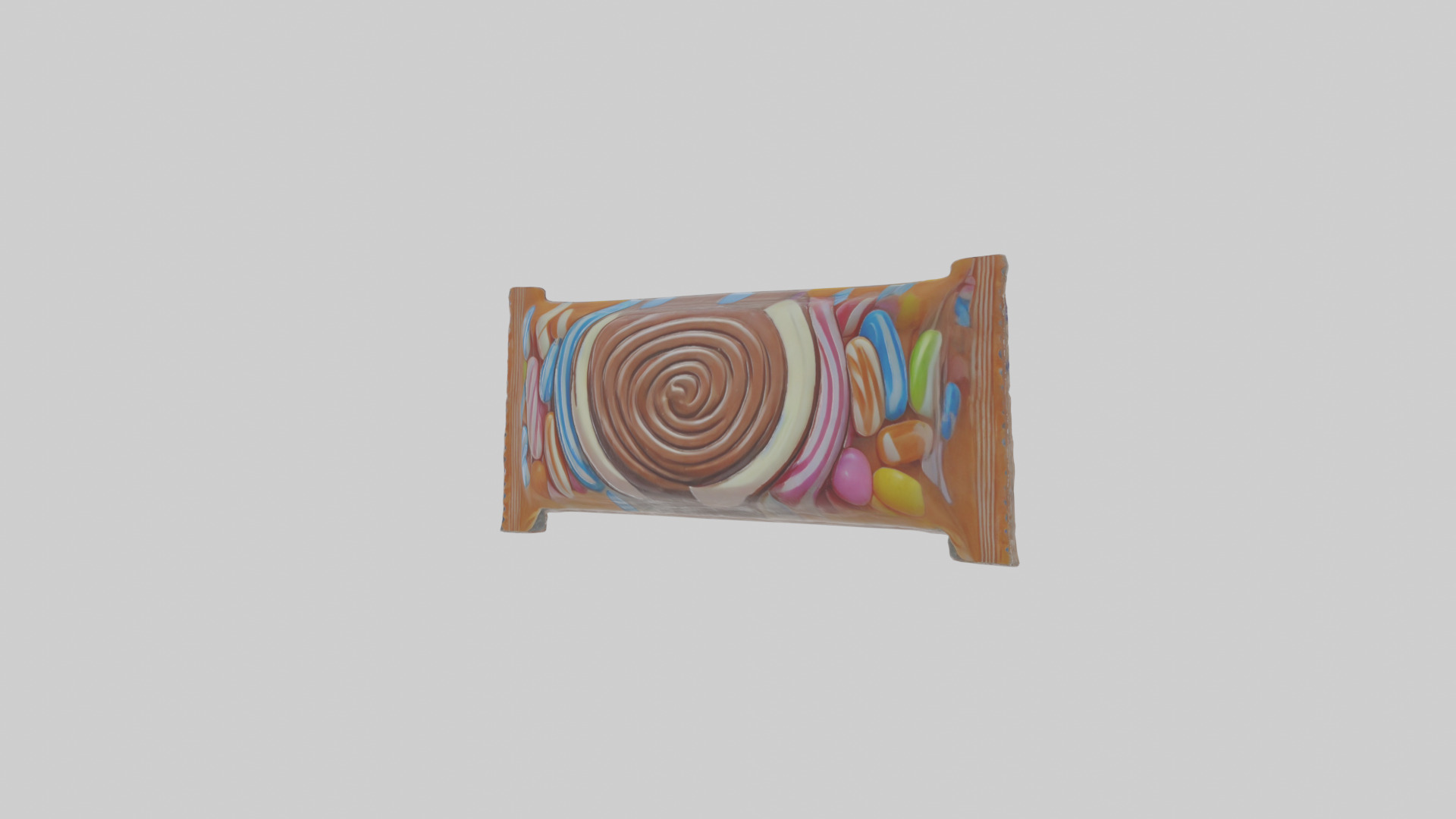 Cartoon Candy Bar Low-poly 3D model_12