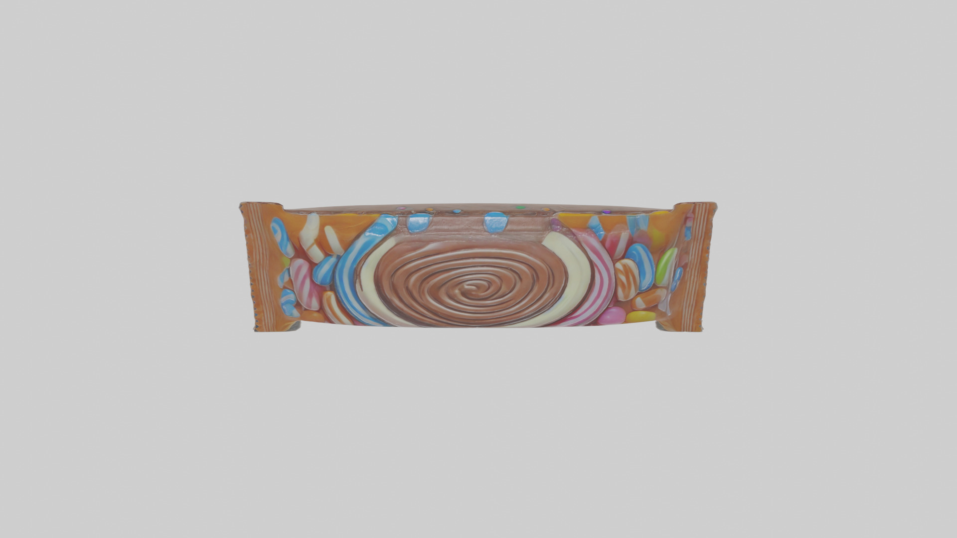 Cartoon Candy Bar Low-poly 3D model_25