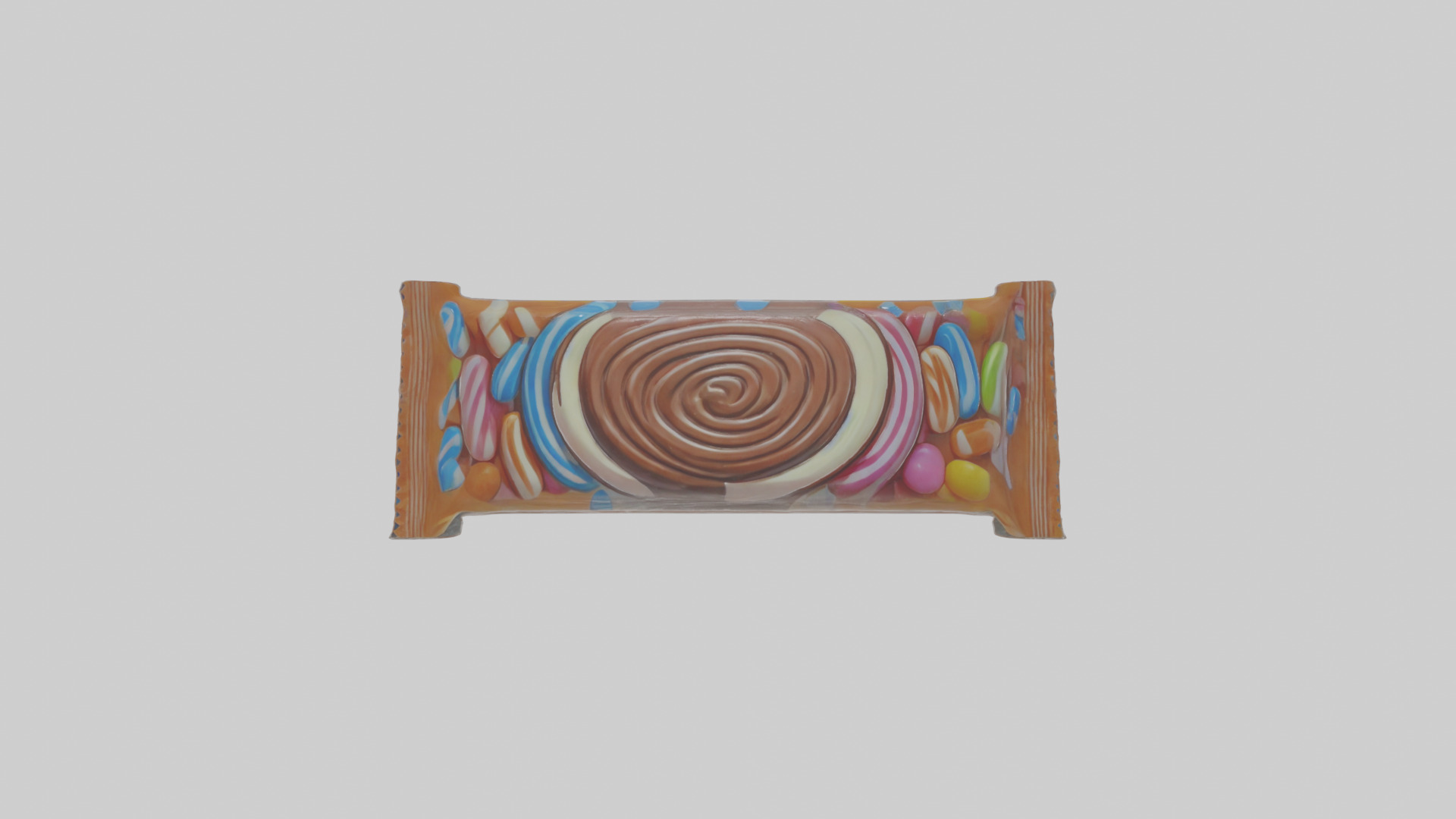 Cartoon Candy Bar Low-poly 3D model_13