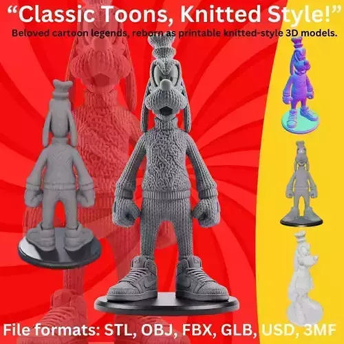 Goofy Inspired Modern Streetwear Figurine 3D model