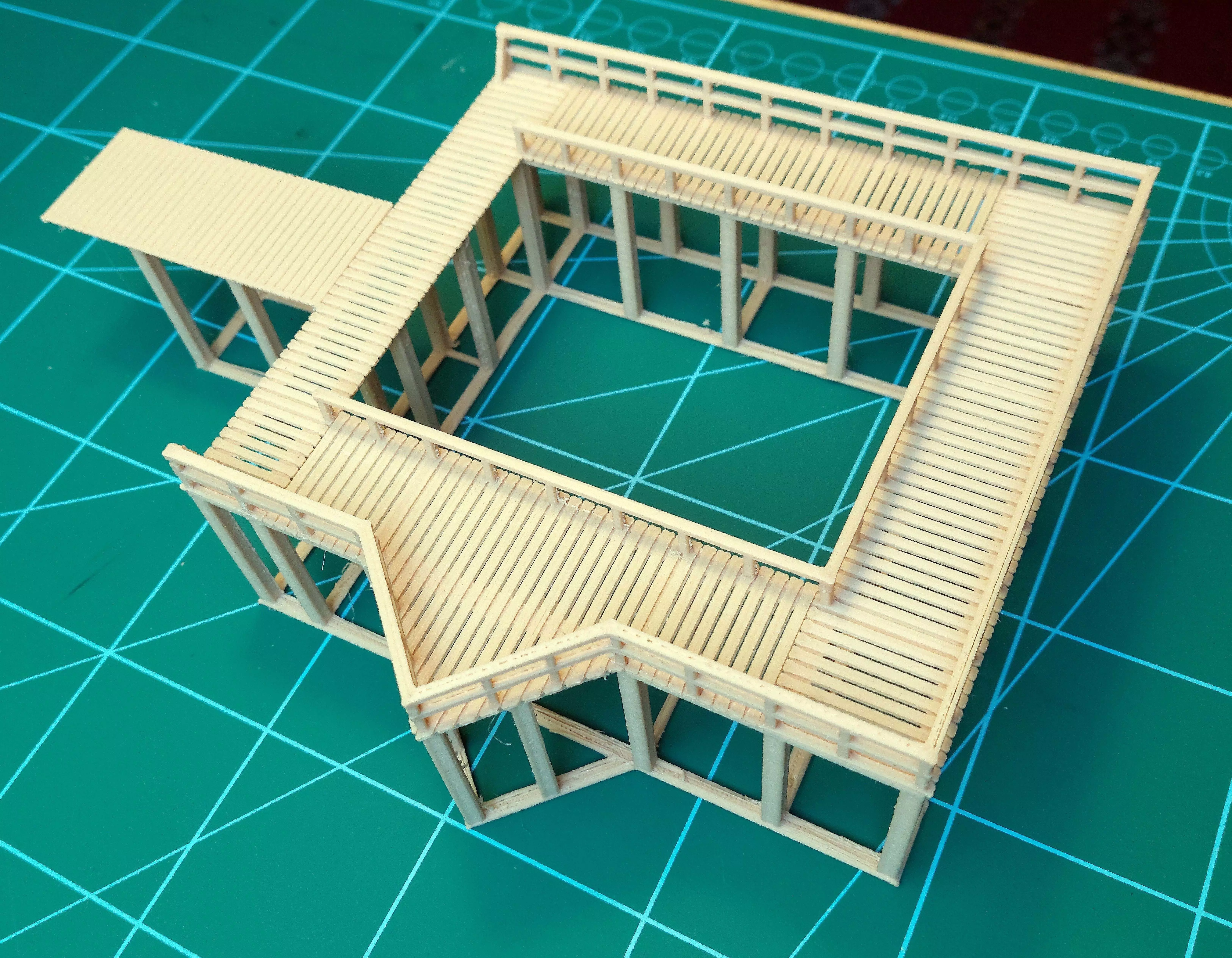 Wooden bathing pier 1-87 FDM 3D print model