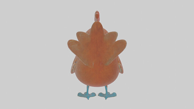 Cartoon Cardinal Low-poly 3D model