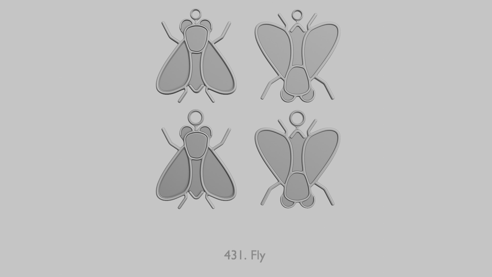 Creatures  Reptiles Insects and Crawlies Pendant Pack 3D print model_19