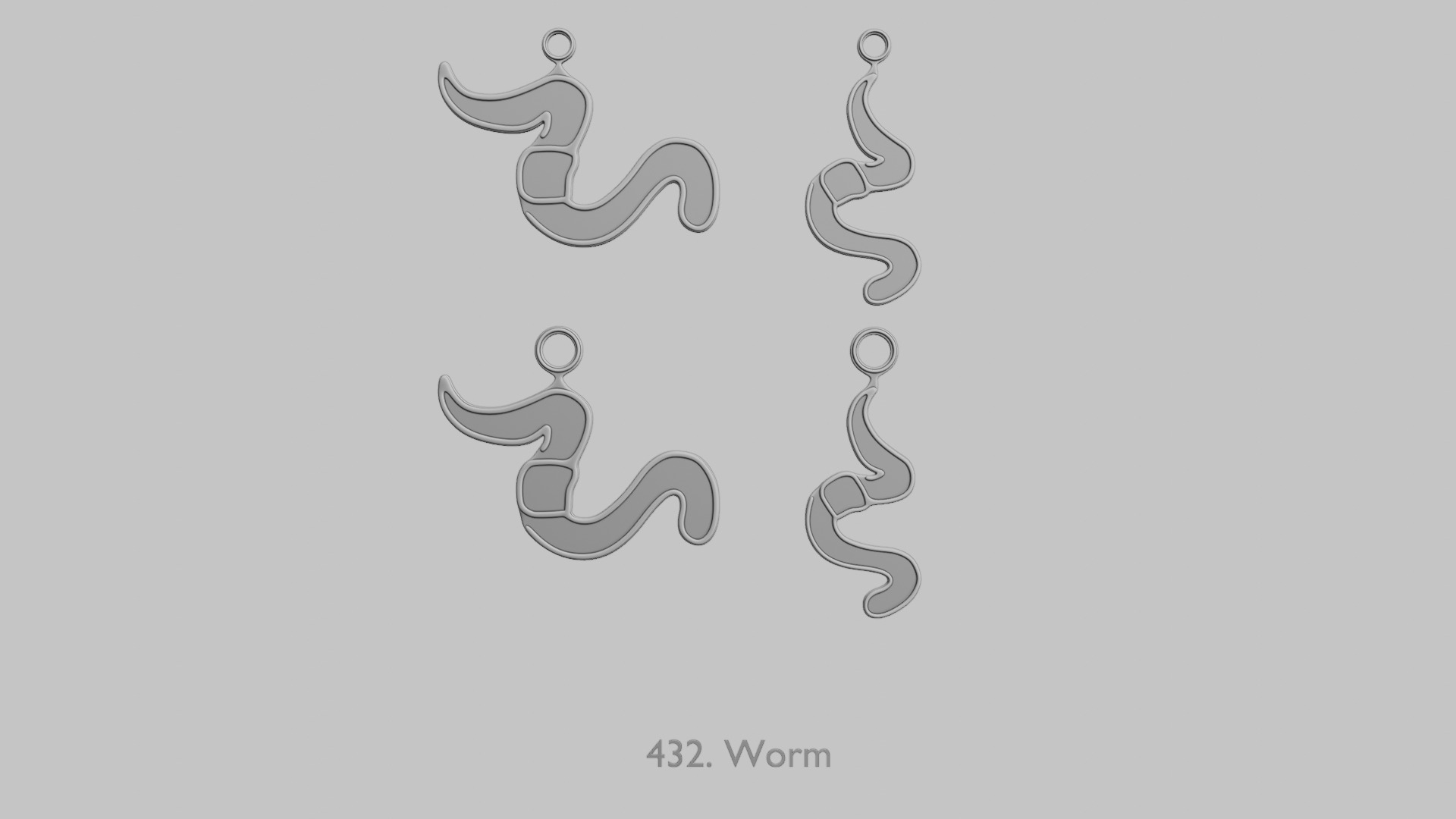 Creatures  Reptiles Insects and Crawlies Pendant Pack 3D print model_20