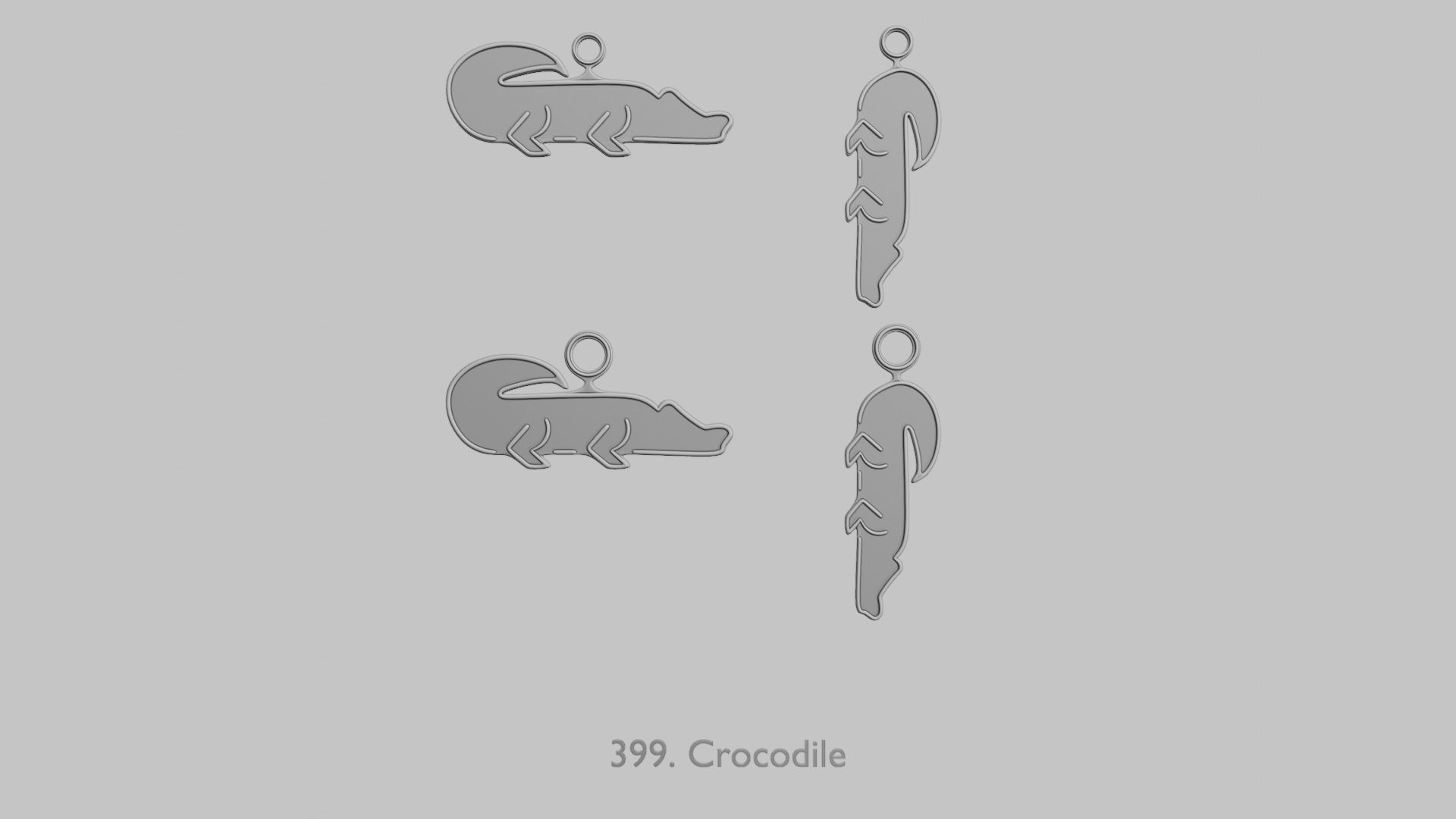 Creatures  Reptiles Insects and Crawlies Pendant Pack 3D print model_1