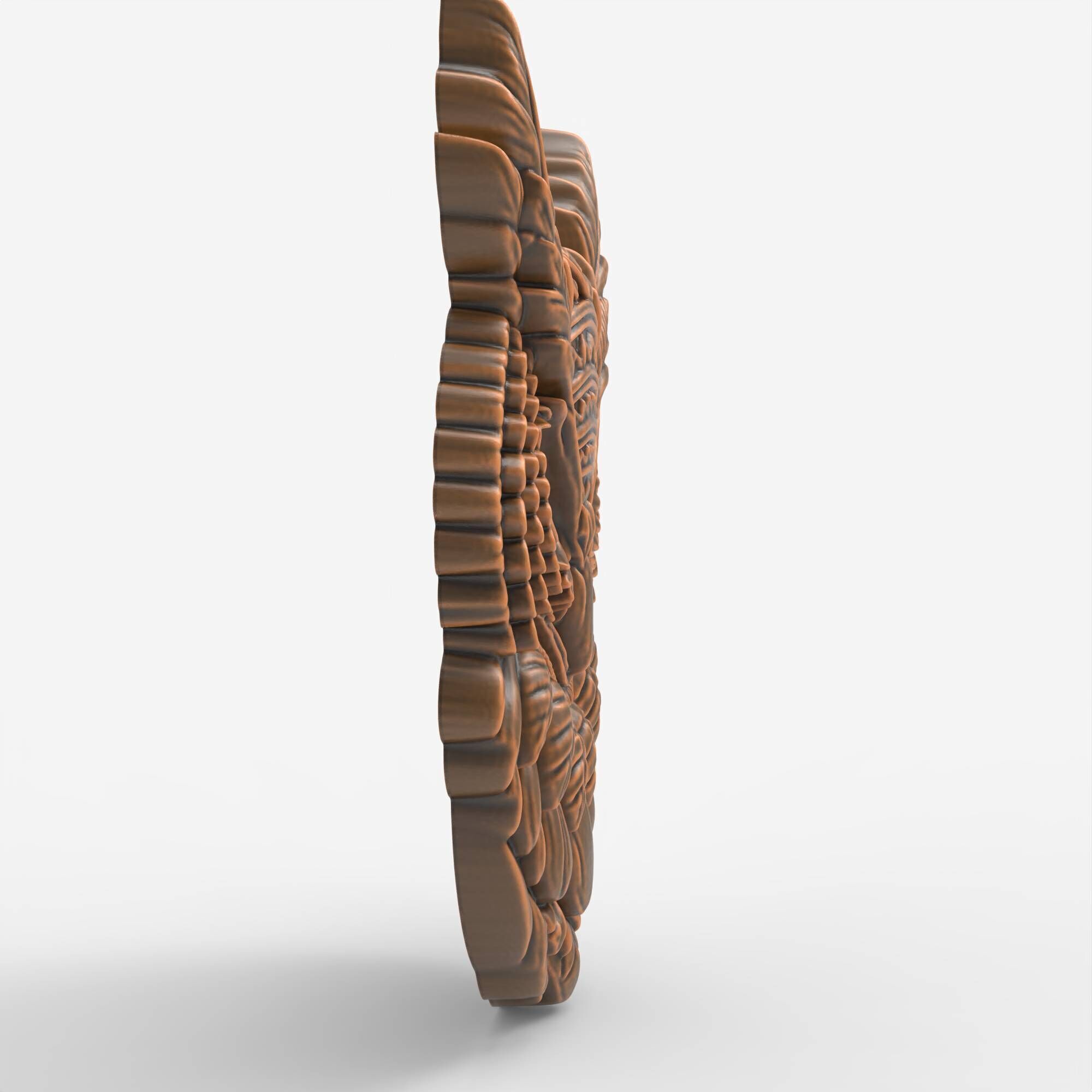 Tribal Owl Head STL File for CNC Carving Laser 3D Print model 3D print model_3