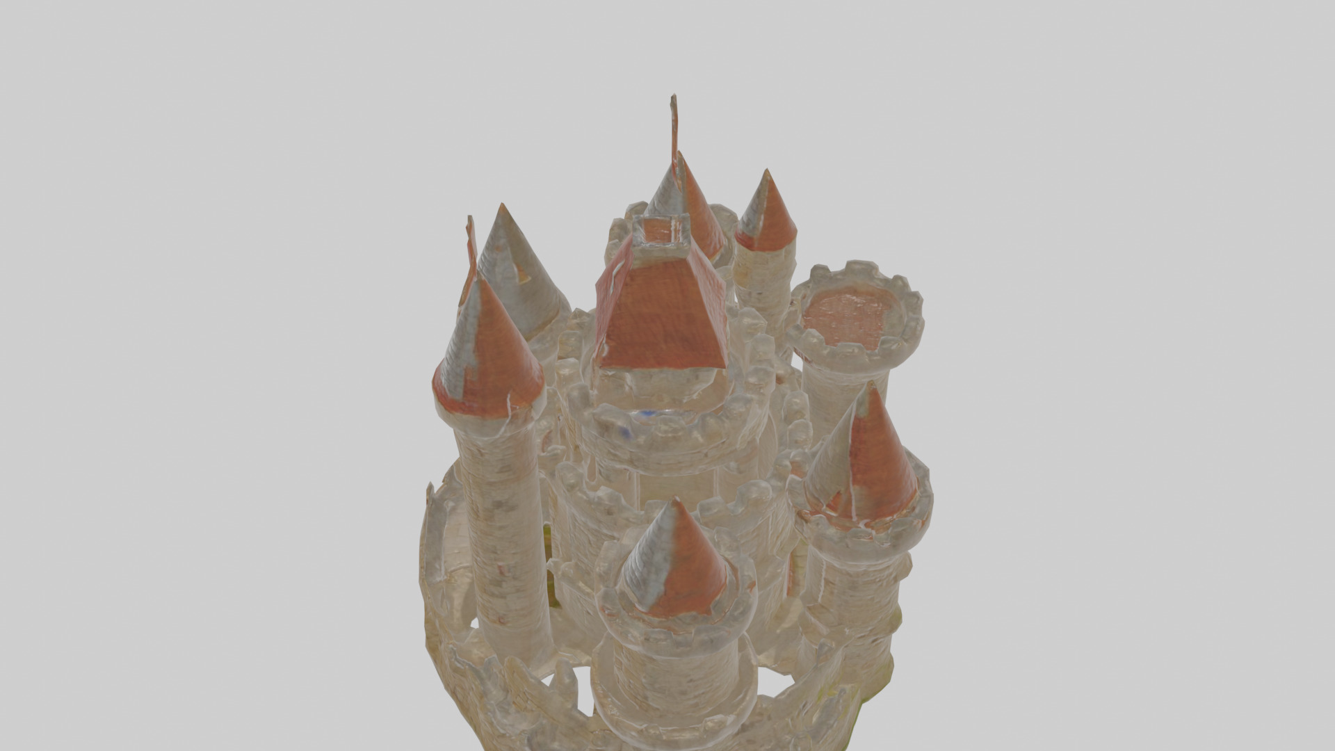 Cartoon Castle Low-poly 3D model_26