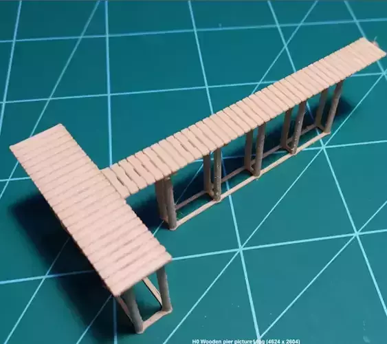 H0 scale Wooden Pier - FDM wood